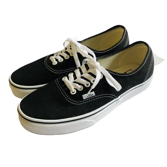 Vans Off The Wall New without Tag Shoes Canvas Sneakers Men 8 Women 9.5 Black - Picture 4 of 14